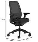 Steelcase Series 2 Ergonomic Office Chair With LiveBack Lumbar Support And 4D Armests Black/Black; Made in Europe, 72 x 64 x 101 - 3