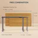 FLEXISPOT E1 Pro Escritorio Elevable Eléctrico con 2 Motores Carga de 100KG, Escritorio Ajustable en Altura de Acero 70-119CM, con 4 Funciones de Memoria Escritorio de pie, Gris - 4