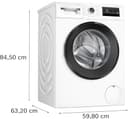 Bosch Waschmaschine 8 kg Serie 4, 1400 UpM, Leiser Betrieb, Iron Assist, Speed Perfect, Nachlegefunktion, Hygiene Plus Programm, AquaSecure Plus, Langlebig mit Ersatzteilverfügbarkeit, WAN282K4 - 3