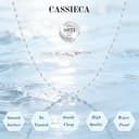 CASSIECA Cadena De 925 Plata Mujer Collar 0.9mm Collar Cadena Serpiente Collar Plata Mujer Joyas De Mujer 46cm - 2