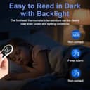 Termometro Digital Bebe y Adultos Termometro de Frente Infrarrojo sin Contacto Multiusos Alarma de Fiebre Lectura Instantánea Pantalla LCD y Recargable - 4