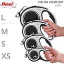 flexi® Comfort L | 8m Gurt Roll-Leine für Hunde bis 50 kg | Schwarz | ausziehbare Hundeleine | Gewicht 537.8 gr | Maße 13.9 x 21.3 cm - 6