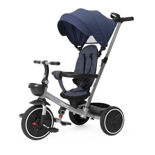 Chicco, 4in1 Trike Triciclo con Estructura de Metal, Ruedas Goma EVA, Cinturón de 4 Puntos, Manillar Telescópico y Capota Desmontable, Cochecito con Asiento Reversible, Cesta, Juguete 6 Meses - 5 Años