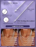 Dochais Collana Argento 925 Donna Ragazze 2mm/3mm Catenina Argento 925 Donna Uomo Sottile 41/46/51/56 cm Collane Minimaliste Regali Gioielli - 5