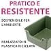 Ferplast Lettiera Gatto, Toilette per Gatti Grandi, in Plastica con Bordi Alti, Facile e Veloce da Pulire L 52 × W 41× H 21 cm, Vari Colori - 5
