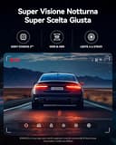 REDTIGER Dash Cam 4K/2.5K Anteriore e Posteriore, Dashcam STARVIS 2, Schermo IPS da 3,18 Pollici, Scheda da 128 GB Inclusa,WiFi 5,8 GHz,GPS,WDR Grandangolare a 170,Supporta Fino a 256 GB(F7NP) - 4