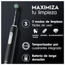 Oral-B Pro Series 1 Cepillo de Dientes Eléctrico con Mango Recargable y Cabezal, Diseñado por Braun - Negro - 3