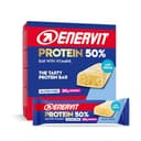 Enervit Protein Bar 50% White Choco – Eiweißriegel mit 20g Protein, Vitamin D und B6, Low Sugar, weißer Schokoladengeschmack, für die Regeneration nach dem Sport, Glutenfrei, 12 Riegel à 40 g - 1