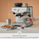 Sage - The Barista Express - Macchina Caffè Espresso con Cono Integrato, Pre-infusione a Bassa Pressione e Lancia Vapore Manuale per il Latte - Acciaio Inox Spazzolato, Lattiera - 6