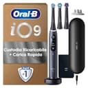 Oral-B Spazzolino Elettrico Ricaricabile iO 9 Nero, 3 Testine Oral B Di Ricambio, Spazzolino Elettrico, Custodia Da Viaggio con caricatore, Pulizia Denti Efficace - 1