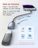 RAVIAD Lightning auf USB Adapter [MFi-Zertifiziert] iPhone USB OTG Adapter für iPhone 14 13 Pro/Max, iPad Air4/mini5, iOS OTG Kabeladapter Unterstützt Maus, Tastatur, U-Stick, Kartenleser, Kamera - 2