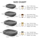 Pawk Large Dog Bed, XL Orthopedic Memory Foam Dog Beds, Washable Dog Bed, Fits up to 41kg, Four-Sided Neck Pillow, Good for Golden Retriever, Labrador, German Shepherd, Samoye, Rottweiler, Dark gray - 6