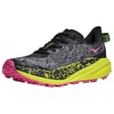 HOKA Womens Speedgoat 6, Black/Neon Hoka Citrus, 5 UK - 7