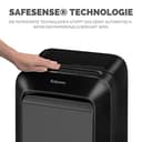 Fellowes 16 Blatt Aktenvernichter Partikelschnitt (P4), Papierschredder für Büro, Homeoffice, Powershred LX210, Schredder mit 23L Papierkorb, 100% staufrei, Safesense, Füllstandsanzeige, schwarz - 6