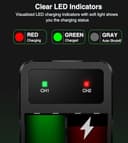 HEYLICOOL Rechargeable Battery Pack for Xbox One/Series X|S,2x6200mWh Xbox Controller Battery Pack for Series X|S/S/X/Elite Controller-Q08 - 2