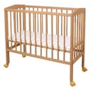 Lettino finitura legno naturale non trattato o Lettino culla con bianco laccato legno di WALDIN, Superficie d’appoggio EXTRA lung. 90 x larg. 55 cm,naturale - 2