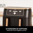 Ninja Foodi Max Dual Zone Friggitrice ad Aria, 2 Cestelli Antiaderenti, 9.5L, 6 in 1, Massima Croccantezza, Senza Olio, Cottura Arrosto, al Forno, Essicazione, 8 Porzioni, Rame/Nero, AF400EUCP - 3