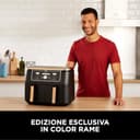 Ninja Foodi Max Dual Zone Friggitrice ad Aria, 2 Cestelli Antiaderenti, 9.5L, 6 in 1, Massima Croccantezza, Senza Olio, Cottura Arrosto, al Forno, Essicazione, 8 Porzioni, Rame/Nero, AF400EUCP - 9