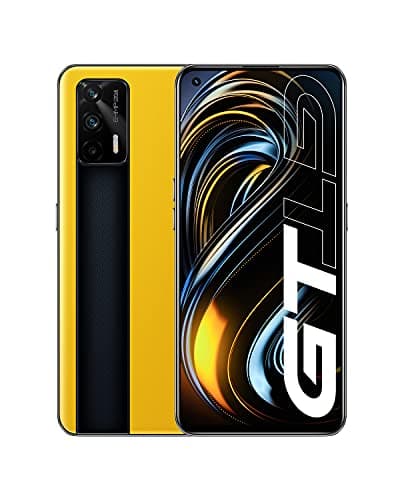 realme GT Smartphone ohne Vertrag, Qualcomm Snapdragon 888 5G-Prozessor, 120Hz Super AMOLED-Display, 65W SuperDart Charge, Dual Sim, 64MP Triple-Kamera NFC, 12+256GB, Racing Yellow