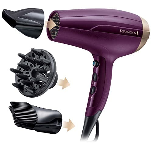 Remington Secador Pelo Iónico ligero, más volumen Your Style 2300W, difusor, concentrador, potenciador volumen, 3 ajustes temperatura, 2 de velocidad, ráfaga de aire frío, bajo nivel ruido D5219