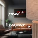 BRILONER - Tischlampe mit Stoffschirm, Kabelschalter, Keramikfuß, Lampe, Nachttischlampe, Tischleuchte, Dekolampe Flur, Bürolampe, Leselampe, Wohnzimmer, Schlafzimmer, 22x37,5 cm (DxH), Braun - 3