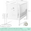 Cuna Colecho de Bebé Indi Estilo Nórdico Infantil 120x60 cm, con Kit Colecho, Colchón Morfeo, 4 Ruedas y Sábanas de Algodón CoolDreams - 5