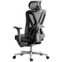 Hbada P5 Sedia da ufficio ergonomica con poggiatesta regolabile e supporto lombare, comodo cuscino a molla, supporto per sedia da computer, funzione inclinabile, sedia girevole in rete con poggiapiedi - 1