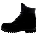 Timberland Womens 6 Inch Premium Waterproof Lace Up Black Nubuck Boots - Black - 5 - 3