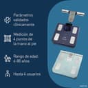 OMRON BF511 báscula de baño con 8 sensores para medir composición corporal, IMC y grasa. Ideal para adultos y niños (+6 años). Capacidad máxima de 150 kg - 6