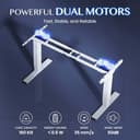 FLEXISPOT EC5 Pro Escritorio Elevable Eléctrico Carga 160KG, 2 Motores 3 Etapas, Marco de Pie Mesa Regulable Altura Eléctrico, Sistema Anticolisión, Funciones de Memoria, Blanco - 4