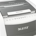 Leitz IQ Autofeed Office Pro Aktenvernichter, 600 Blatt Papierstapel schreddern, Zeit sparen mit automatischem Einzug, Partikelschnitt P4, 110L Abfallbehälter, Leiser Betrieb für große Büros, 80170000 - 9