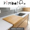 Kimbatex Kitchen Tabla de Cortar de Bambú, 45x34x5 cm, Tabla Grande con Soporte para Cocina - 2