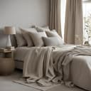 Cuore di lino - Kissenbezug aus reinem Leinen, 100 % Made in Italy Ajour Natural 50 x 80 cm - 3