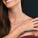 Diamond Treats Bracciale Tennis da Donna, Argento Massiccio 925, con Zirconi Bianchi Super Brillanti da 4 mm di qualità AAA. Questo Bracciale da Donna da 6,5'' è Il Regalo Perfetto per Lei. - 4