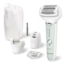 Panasonic ES-EY70-G503 Húmedo y Seco Depiladora, Doble Disco con 60 Pinzas, Flexible 90º Pivotante Cabeza, 3 velocidad Ajustes y LED Luz, 30 Minutos Operación Tiempo, Cabeza para Cuidado Pies - 8