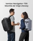 tomtoc Mochila de Viaje 40L, Mochila Viaje Cabina Avion TSA, Mochila Equipaje de Mano Impermeable, Business Travel Backpack Ligera para Portátil 17,3" Hombre Mujer, Grande Weekender Travel Backpack - 2