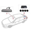 MASO, radar wireless per retromarcia auto con kit 4 sensori, sensore di parcheggio retromarcia auto con sistema radar sensibile, radar wireless per retromarcia auto DC 12V 0,3-2,0m/11,81-78,74in, Nero - 4