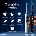 Oral-B iO10 Electric Toothbrushes For Adults, Gifts For Women / Men, 1 Handle, 1 Ultimate Clean Toothbrush Head, Charging Travel Case, 7 Modes, 2 Pin Plug, Cosmic Black, Oral B IO Toothbrush - 9