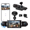 360° Dashcam Auto Vorne Hinten 4 Kanal Dash Cam Auto Kamera FHD 4K+1080Px3,4×140° Weitwinkel,WDR-Nachtsicht (8 IR-LEDs), 3" IPS Display,G-Sensor,24/7 Parkmodus,Loop-Aufnahme, inkl. 64GB SD-Karte, App - 1