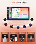 DAB/DAB+ 7 Inch Touchscreen 2 Din Car Radio Wireless Carplay Android Auto Double Din Car Stereo Head Unit Mirror Link, Bluetooth, FM, EQ SWC/USB/TF/AUX/Backup Camera - 6