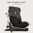 Jovikids Ranger TT 360° Rotating Car Seat i-Size, 40-150cm All-in-One with ISOFIX & Top Tether, ECE R129 Approved, Extended Rear-Facing, Adjustable Headrest, Side Protection for Newborn-12 Years - 11