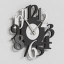 Giallobus - Orologio Bilay - Carved - Legno Mdf - Premium 60x60cm - 08 - Ash - Artigianale Made in Italy - Silenzioso - Idea regalo - Moderni doppio livello - 2