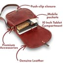 URBAN LEATHER Bolso Bandolera Para Mujer, De Piel Auténtica, Estilo Bohemio, Hippie, Hecho A Mano, Vintage, Para Viajes, Cruzado, Para Mujer, Marrón, Mediano - 6