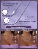 Dochais Collana Argento 925 Donna Ragazze 1mm/2mm Catenina Argento 925 Donna Sottile 41/46/51/56 cm Collane Minimaliste Regali Gioielli - 5