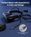 Syntech Link Kabel 5M, Kompatibel mit Oculus Meta Quest 3/3S, Quest2/1/Pro und Pico 4, PC Steam VR Zubehör, High Speed Datenübertragung, USB 3.0 zu USB C Kabel für VR und Gaming PC, Schwarz - 3