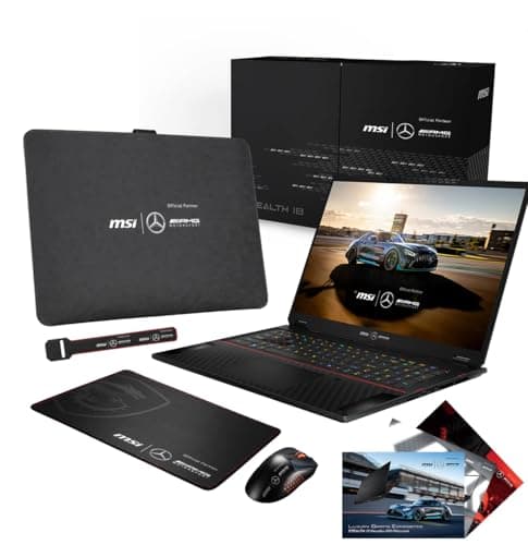 MSI Stealth 18 MercedesAMG A1VHG-068FR: Core Ultra 9 185H - 32GB DDR5 - SSD 2TB - Nvidia RTX4080 12GB - 18 UHD 4K Miniled 120Hz - Windows 11 Famiglia - Confezione accessori AMG inclusi