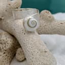 Silverly Anillos Ajustables Concha Ojo Shiva Mujer | Anillos Plata de Ley 925 | Anillo Plata Maciza Acabado Satinado Piedra Preciosa | Diseño Ajustable Piedra Nacimiento Espiral Envolvente - 8