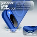 JETech Funda Magnética para Google Pixel 10/10 Pro 2025, Compatible con MagSafe y Cargador Pixelsnap, Carcasa Antigolpes Translúcida Mate Respaldo (Índigo) - 4