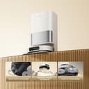 DREAME L40 Ultra A Robot Aspirapolvere e Lavapavimenti con Svuotamento Automatico della Polvere e Doppio Sistema Antigroviglio, Aspirazione da 24.000 Pa, Sollevamento dei Panni di Lavaggio da 10,5 mm - 2