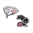 COYUN 2 Pcs Spille Zaino, Spille Smaltate, Creative Distintivi Satirici Divertenti, Funny Enamel Pin Metal Personalizzata Spilla, Piccole Spilles, Per Zaini, Cappelli e Decorazioni Di Abbigliamento - 1